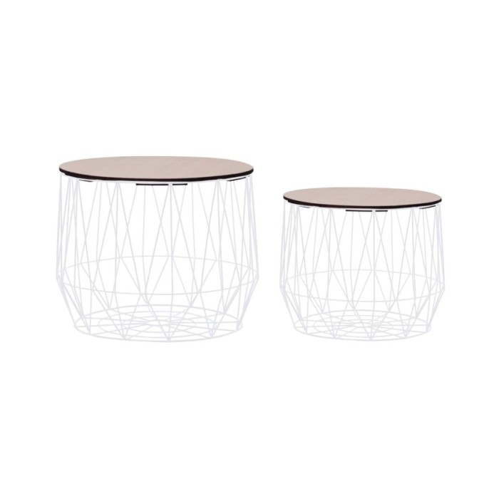 Tables basses 2 pcs Blanc
