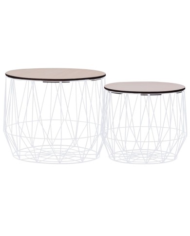 Tables basses 2 pcs Blanc