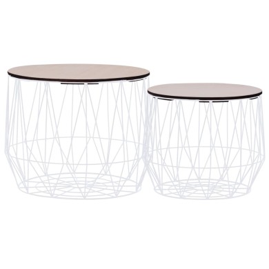 Tables basses 2 pcs Blanc