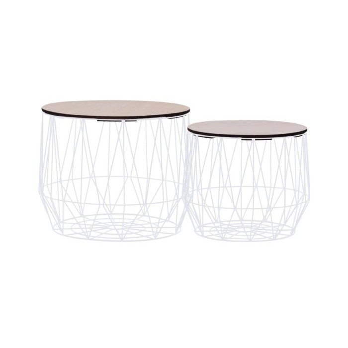 Tables basses 2 pcs Blanc
