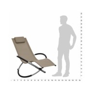 Chaise longue pour enfants Acier Taupe