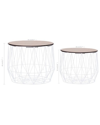 Tables basses 2 pcs Blanc