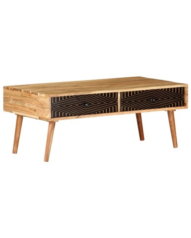 Table basse 100x50x39 cm Bois d'acacia solide