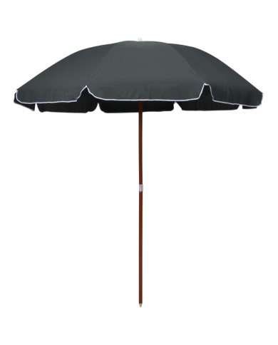 Parasol avec mât en acier 240 cm Anthracite