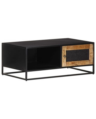 Table basse 90x50x35 cm Bois de manguier brut