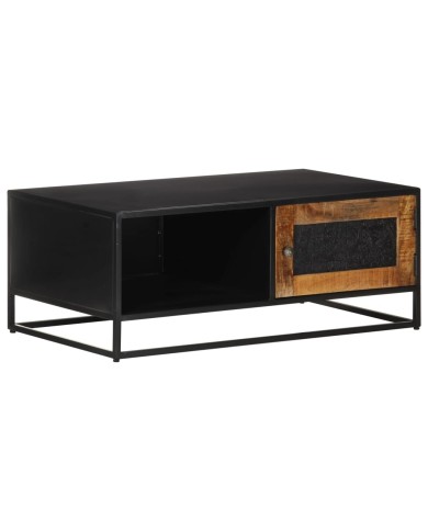 Table basse 90x50x35 cm Bois de manguier brut