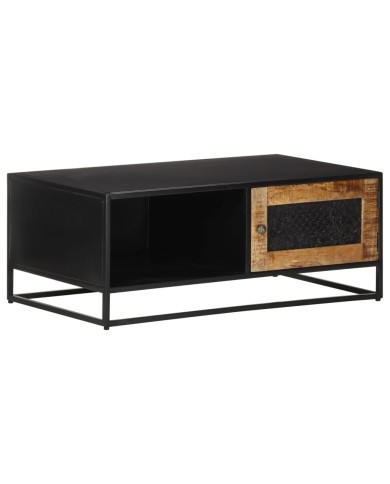 Table basse 90x50x35 cm Bois de manguier brut