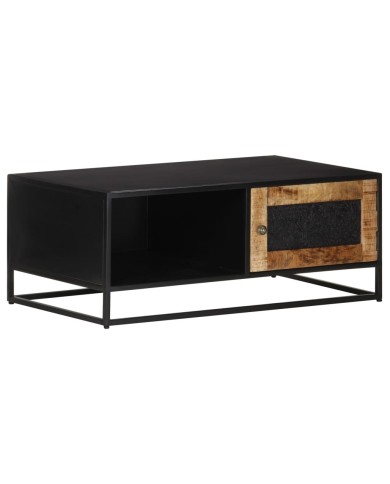 Table basse 90x50x35 cm Bois de manguier brut