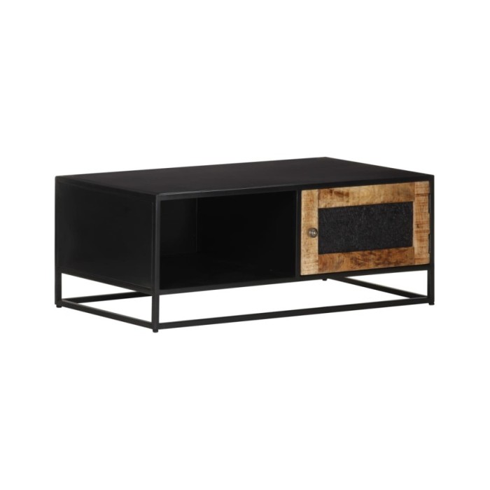 Table basse 90x50x35 cm Bois de manguier brut