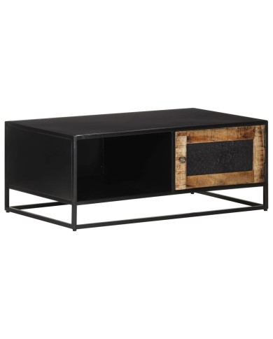 Table basse 90x50x35 cm Bois de manguier brut