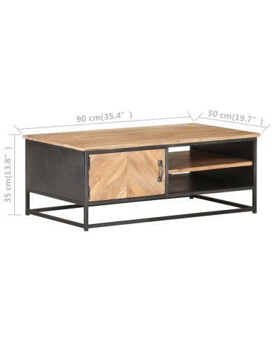 Table basse 90x50x35 cm Bois d'acacia massif