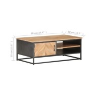 Table basse 90x50x35 cm Bois d'acacia massif