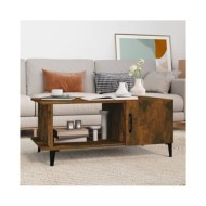 Table basse Chêne fumé 90x50x40 cm Bois d'ingénierie