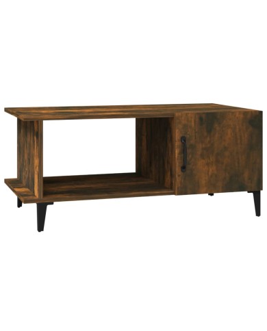 Table basse Chêne fumé 90x50x40 cm Bois d'ingénierie