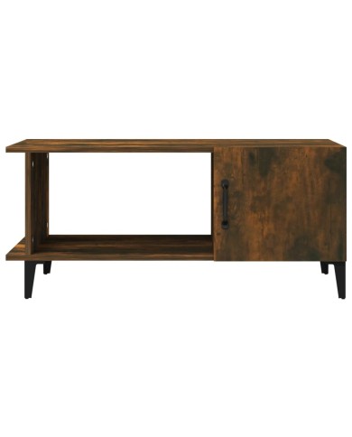 Table basse Chêne fumé 90x50x40 cm Bois d'ingénierie