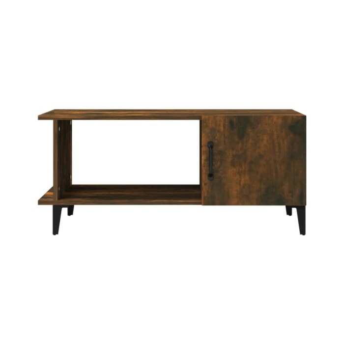 Table basse Chêne fumé 90x50x40 cm Bois d'ingénierie