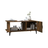 Table basse Chêne fumé 90x50x40 cm Bois d'ingénierie