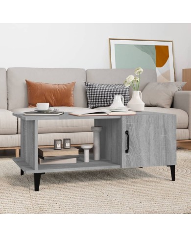 Table basse Sonoma gris 90x50x40 cm Bois d'ingénierie
