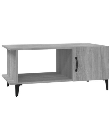 Table basse Sonoma gris 90x50x40 cm Bois d'ingénierie