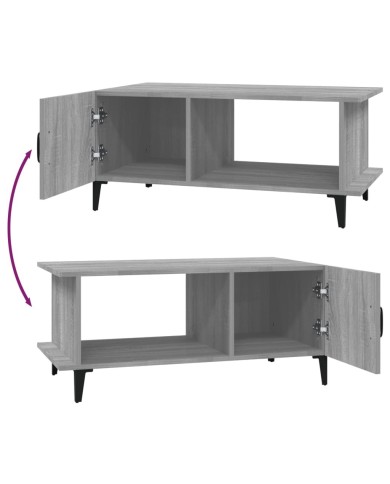 Table basse Sonoma gris 90x50x40 cm Bois d'ingénierie