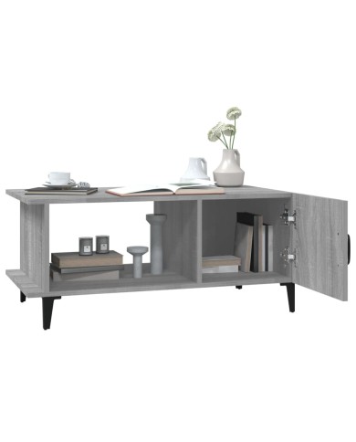 Table basse Sonoma gris 90x50x40 cm Bois d'ingénierie