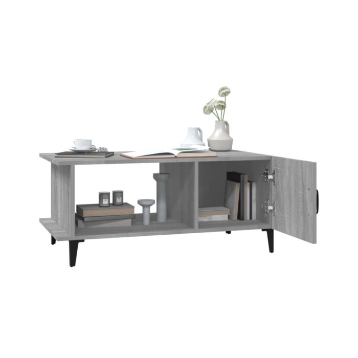 Table basse Sonoma gris 90x50x40 cm Bois d'ingénierie