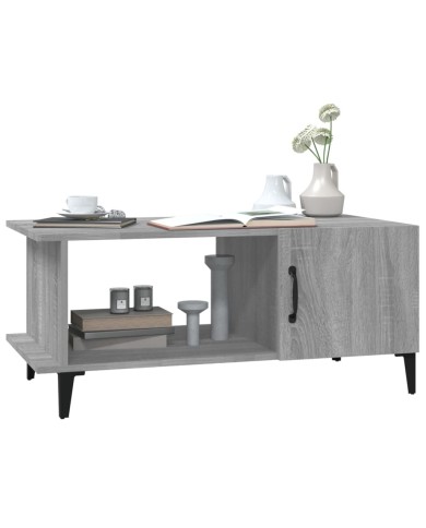 Table basse Sonoma gris 90x50x40 cm Bois d'ingénierie