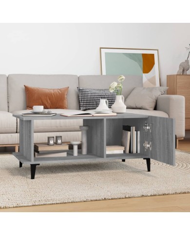Table basse Sonoma gris 90x50x40 cm Bois d'ingénierie