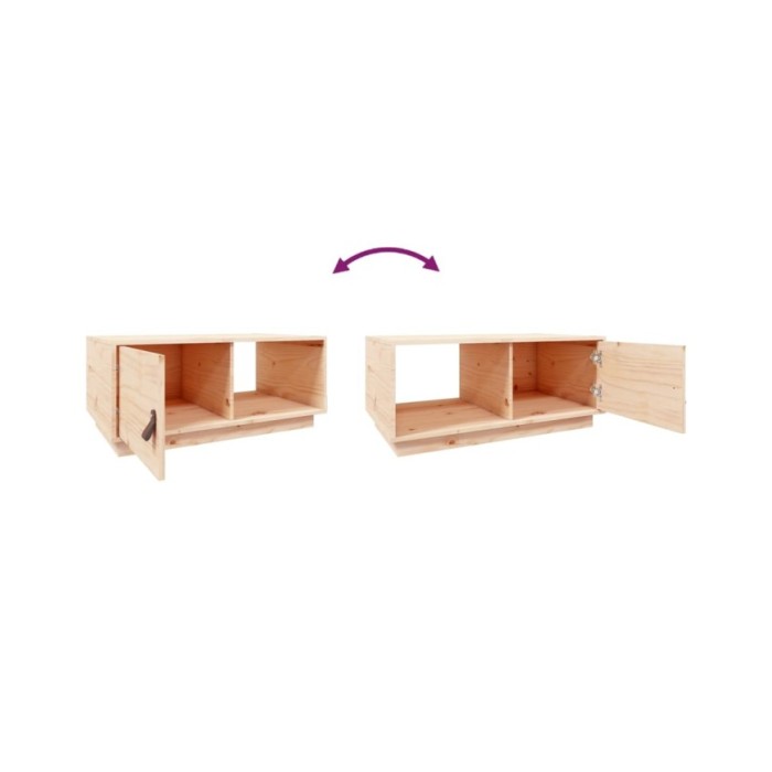 Table basse 80x50x35,5 cm Bois massif de pin