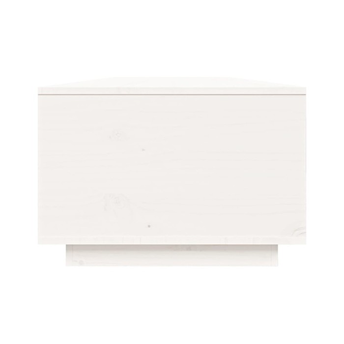 Table basse Blanc 80x50x35,5 cm Bois massif de pin