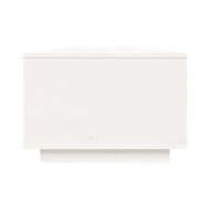 Table basse Blanc 80x50x35,5 cm Bois massif de pin