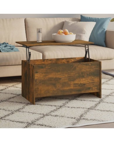 Table basse Chêne fumé 102x55,5x52,5 cm Bois d'ingénierie