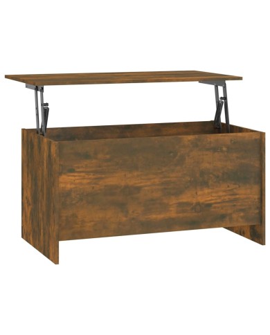 Table basse Chêne fumé 102x55,5x52,5 cm Bois d'ingénierie