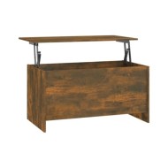 Table basse Chêne fumé 102x55,5x52,5 cm Bois d'ingénierie