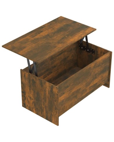 Table basse Chêne fumé 102x55,5x52,5 cm Bois d'ingénierie