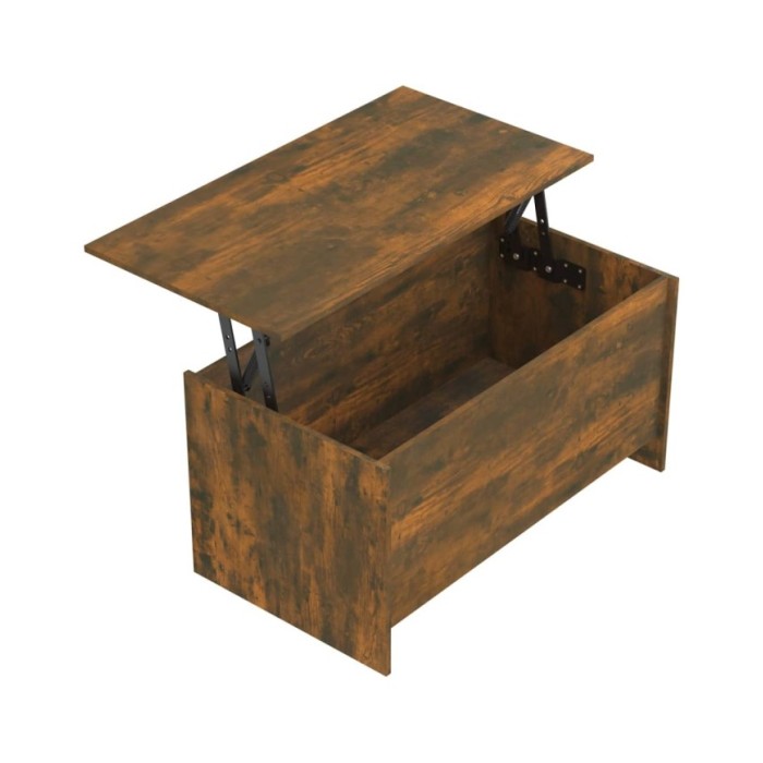 Table basse Chêne fumé 102x55,5x52,5 cm Bois d'ingénierie