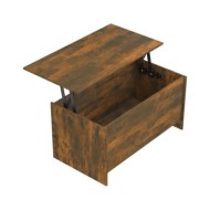 Table basse Chêne fumé 102x55,5x52,5 cm Bois d'ingénierie
