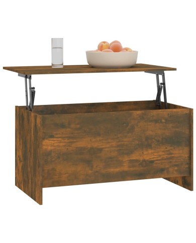 Table basse Chêne fumé 102x55,5x52,5 cm Bois d'ingénierie