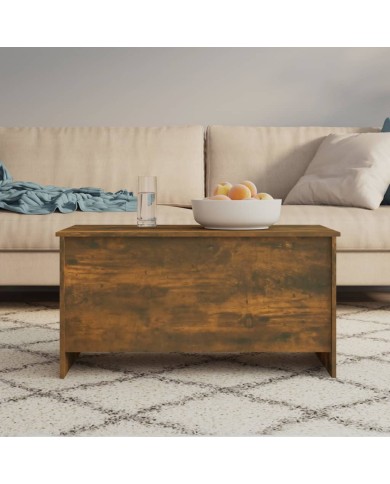 Table basse Chêne fumé 102x55,5x52,5 cm Bois d'ingénierie