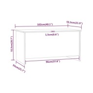 Table basse Chêne fumé 102x55,5x52,5 cm Bois d'ingénierie