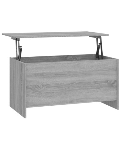 Table basse Sonoma gris 102x55,5x52,5 cm Bois d'ingénierie