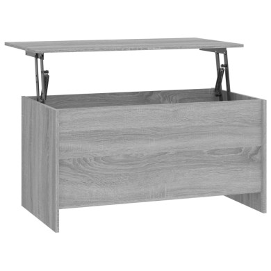 Table basse Sonoma gris 102x55,5x52,5 cm Bois d'ingénierie