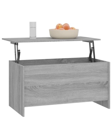 Table basse Sonoma gris 102x55,5x52,5 cm Bois d'ingénierie