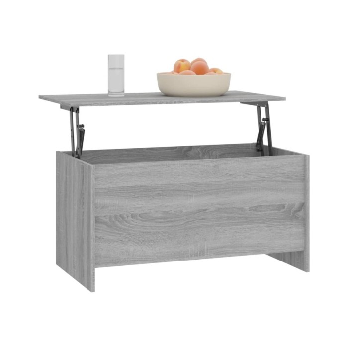 Table basse Sonoma gris 102x55,5x52,5 cm Bois d'ingénierie