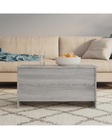 Table basse Sonoma gris 102x55,5x52,5 cm Bois d'ingénierie