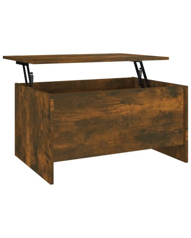 Table basse Chêne fumé 80x55,5x41,5 cm Bois d'ingénierie