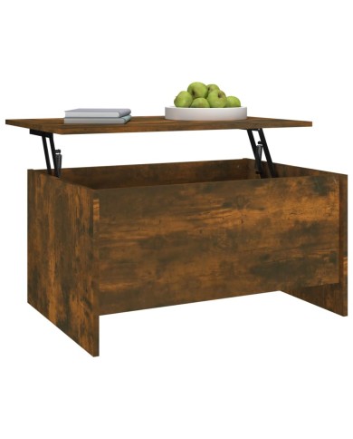 Table basse Chêne fumé 80x55,5x41,5 cm Bois d'ingénierie