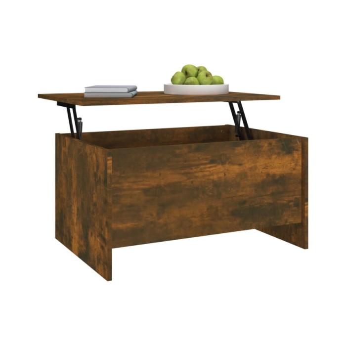 Table basse Chêne fumé 80x55,5x41,5 cm Bois d'ingénierie