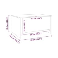 Table basse Chêne fumé 80x55,5x41,5 cm Bois d'ingénierie