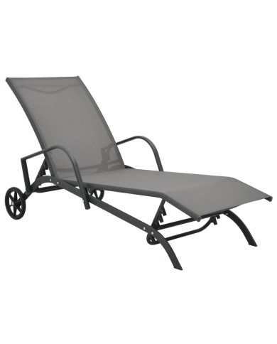 Chaise longue Acier et textilène